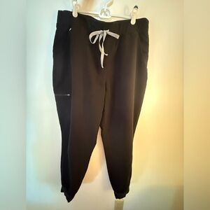 Figs Zamora Black Jogger Scrub Pants XXL